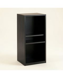 Aspen Crossing Narrow Cubby Tower - Black (synthetic illustration; no displayed measurements)