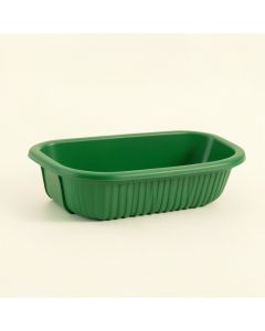 Reed Crest Empty Railing Planter With Integral Brackets - Green (synthetic illustration; no displayed measurements)