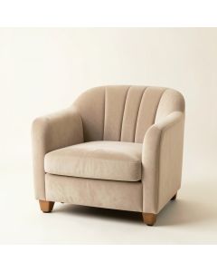 Ash Dale Upholstered Armchair - Beige (synthetic illustration; no displayed measurements)