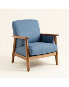 Elm Crossing Upholstered Armchair - Blue (synthetic illustration; no displayed measurements)