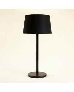 Aspen Bridge Floor Lamp With A Plain Fabric Shade - Black (synthetic illustration; no displayed measurements)
