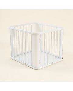 Oak Edge Empty Furniture-Style Pet Crate - White (synthetic illustration; no displayed measurements)