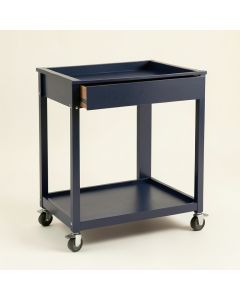 Hill Crest Empty Rolling Workshop Cart - Navy (synthetic illustration; no displayed measurements)