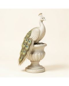 Staverden Castle Peacock On An Urn Garden Statue (synthetic illustration; no displayed measurements)