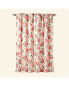 Mysliwiec Floral Twist Synthetic Solid Semi-Sheer Tab Top Single Curtain Panel (synthetic illustration; no displayed measurements)