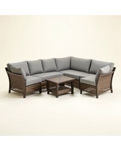 Kathy Ireland Homes & Gardens Madison Ave. 12 Piece Outdoor Aluminum Patio Furniture Set 12G (synthetic illustration; no displayed measurements)