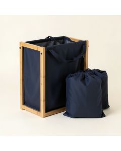 Glen Crossing Laundry Sorting Station With Plain Removable Bags - Navy (synthetic illustration; no displayed measurements)