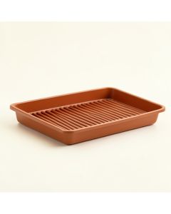 Alder Canyon Empty Under-Desk Cable Tray - Terracotta (synthetic illustration; no displayed measurements)