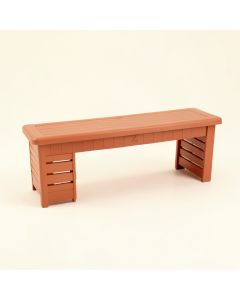 Flint Bend Narrow Outdoor Storage Bench - Terracotta (synthetic illustration; no displayed measurements)