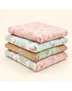 Deer Floral 4 Piece Crib Bedding Set (synthetic illustration; no displayed measurements)