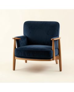 Summit Bridge Upholstered Armchair - Navy (synthetic illustration; no displayed measurements)