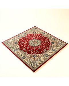 Sotion Oriental Machine Made Power Loom Wool/Polyester Red/Beige/Blue Area Rug (synthetic illustration; no displayed measurements)