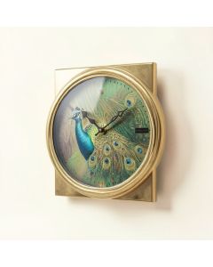 Oversized Shanda Glorious Peacock 9 '' Wall Clock (synthetic illustration; no displayed measurements)