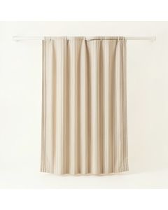 Ridge Brook Shower Curtain Hanging Flat From A Plain Rod - Beige (synthetic illustration; no displayed measurements)