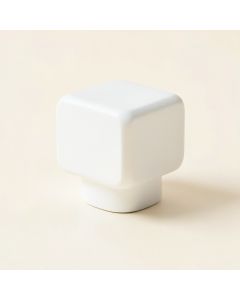 Olive Arc Cabinet Knob Without Packaging - White (synthetic illustration; no displayed measurements)
