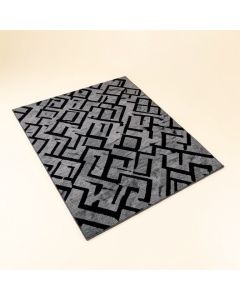 Umbria Geometric Gray/Black Rug (synthetic illustration; no displayed measurements)
