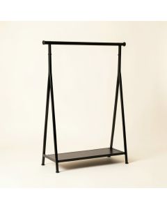 Pine Crest Empty Garment Rack - Black (synthetic illustration; no displayed measurements)