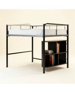 Aime Loft Bed With Bookcase (synthetic illustration; no displayed measurements)