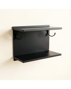 Summit Crossing Wall-Mounted Entryway Organizer Shelf - Black (synthetic illustration; no displayed measurements)