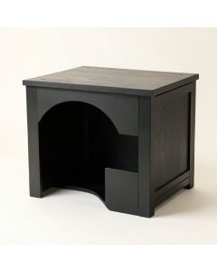 Hazel Crossing Empty Furniture-Style Litter Enclosure - Black (synthetic illustration; no displayed measurements)