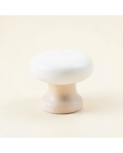 Sage Arc Cabinet Knob Without Packaging - White (synthetic illustration; no displayed measurements)