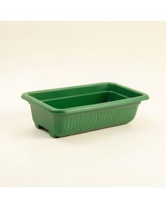 Juniper Crossing Empty Railing Planter With Integral Brackets - Green (synthetic illustration; no displayed measurements)