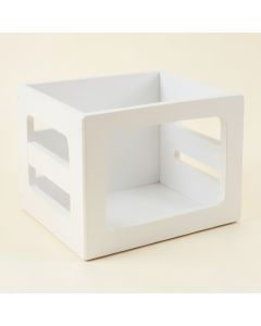 Maple Bridge Empty Furniture-Style Pet Crate - White (synthetic illustration; no displayed measurements)