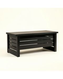 Meadow Crossing Narrow Outdoor Storage Bench - Black (synthetic illustration; no displayed measurements)
