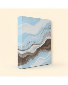 Blue Waves Abstract - Wall Art On Wrapped Canvas (synthetic illustration; no displayed measurements)