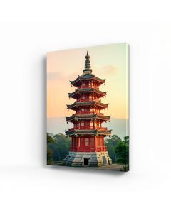 Good Fortune Pagoda By Elena Ray Graphic Art On Wrapped Canvas (synthetic illustration; no displayed measurements)