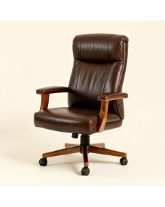 High Back Leather Chair (synthetic illustration; no displayed measurements)