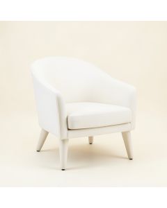 Cove Dell Upholstered Armchair - White (synthetic illustration; no displayed measurements)