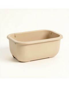 Cove Dale Empty Railing Planter With Integral Brackets - Beige (synthetic illustration; no displayed measurements)