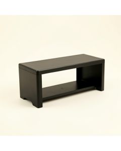 Willow Arc Narrow Outdoor Storage Bench - Black (synthetic illustration; no displayed measurements)