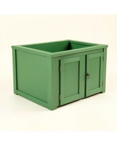 Willow Dell Empty Furniture-Style Litter Enclosure - Green (synthetic illustration; no displayed measurements)