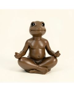 Meditating Yoga Frog Decorative Bird Feeder (synthetic illustration; no displayed measurements)