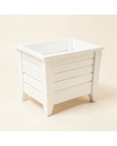 Pine Bend Empty Raised Planter - White (synthetic illustration; no displayed measurements)