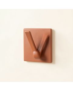 Hazel Crossing Wall-Mounted Robe Hook - Terracotta (synthetic illustration; no displayed measurements)