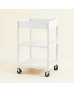 Shore Branch Empty Rolling Workshop Cart - White (synthetic illustration; no displayed measurements)