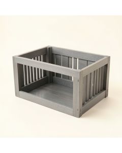 Oak Bridge Empty Furniture-Style Pet Crate - Gray (synthetic illustration; no displayed measurements)
