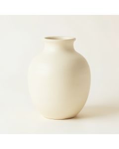 Dawn Bend Empty Decorative Vase - Ivory (synthetic illustration; no displayed measurements)