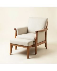 27 '' Wide Armchair And Ottoman (synthetic illustration; no displayed measurements)