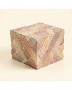 Crema Marfil Beveled Brick 2 '' X 4 '' Mosaic Tile Polished (synthetic illustration; no displayed measurements)