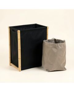 Bay Crest Laundry Sorting Station With Plain Removable Bags - Black (synthetic illustration; no displayed measurements)