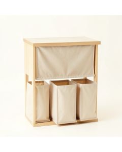 Juniper Canyon Laundry Sorting Station With Plain Removable Bags - Beige (synthetic illustration; no displayed measurements)