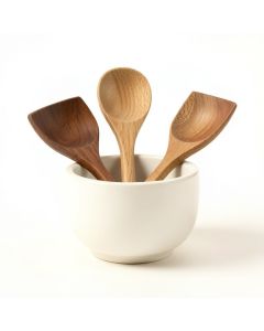 Ayesha Collection Kitchen Cooking Utensil Set With Ceramic Tool Crock (synthetic illustration; no displayed measurements)