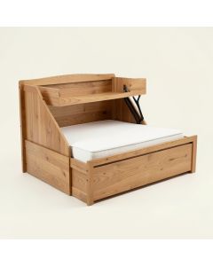 Emil Solid Wood Storage Murphy Bed With Mattress (synthetic illustration; no displayed measurements)