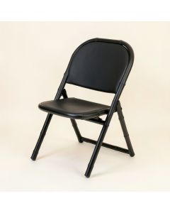 Willow Canyon Folding Outdoor Chair - Black (synthetic illustration; no displayed measurements)