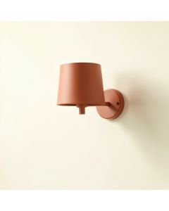 Dune Dale Wall Sconce Mounted On A Plain Wall - Terracotta (synthetic illustration; no displayed measurements)
