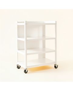 Wren Crossing Empty Rolling Workshop Cart - White (synthetic illustration; no displayed measurements)